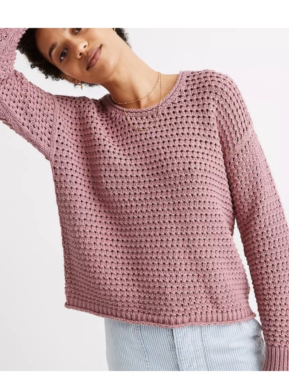 Crochet-knit sweater from Madewell size large